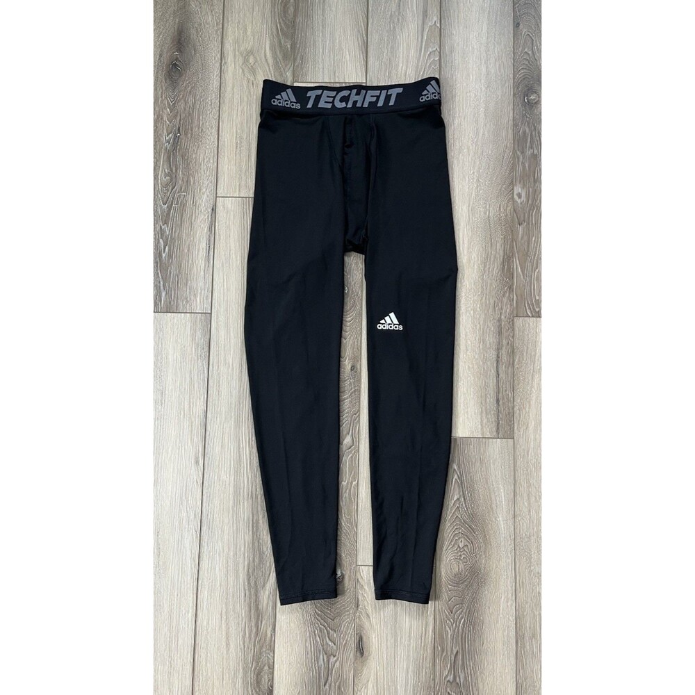 Adidas Techfit Pants Mens Medium Black Compression Leggings Climalite Running